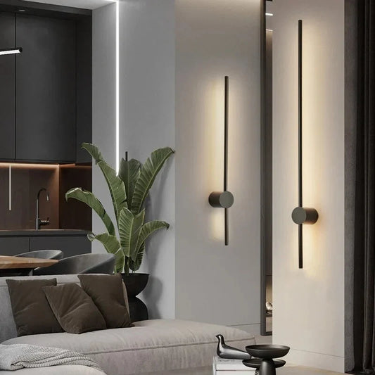 Applique Murale LED Verticale Noire Aluminium
