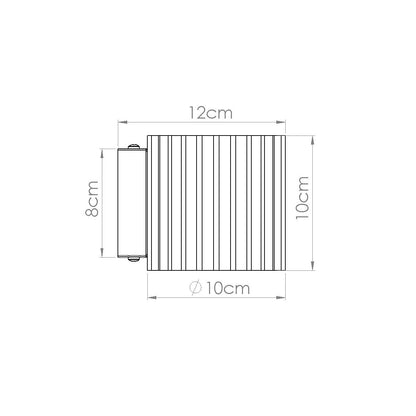 Applique murale Aura cannelée aluminium blanc