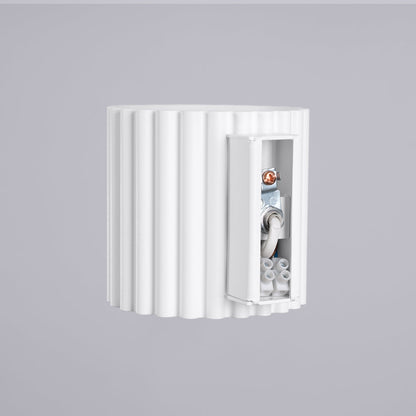 Applique murale Aura cannelée aluminium blanc