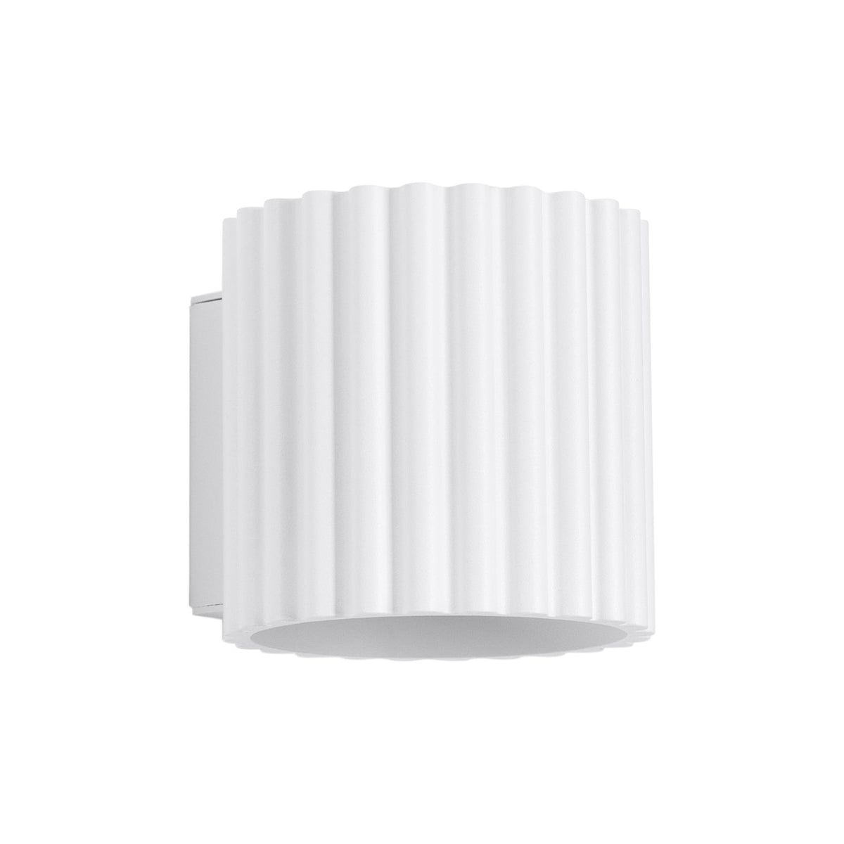 Applique murale Aura cannelée aluminium blanc