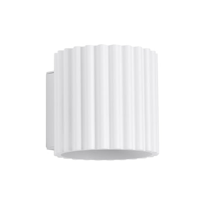 Applique murale Aura cannelée aluminium blanc