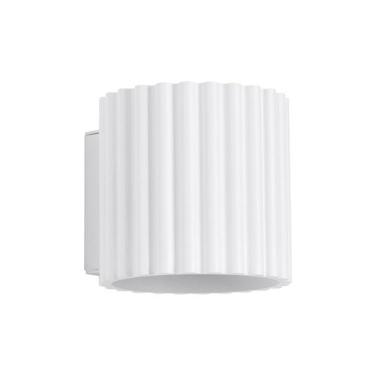 Applique murale Aura cannelée aluminium blanc