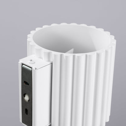 Applique murale Aura cannelée aluminium blanc