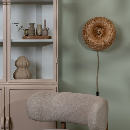 Applique Murale Barbados Bambou Tressé Naturel 35 cm
