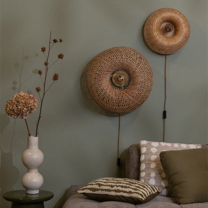 Applique Murale Barbados Bambou Tressé Naturel 35 cm