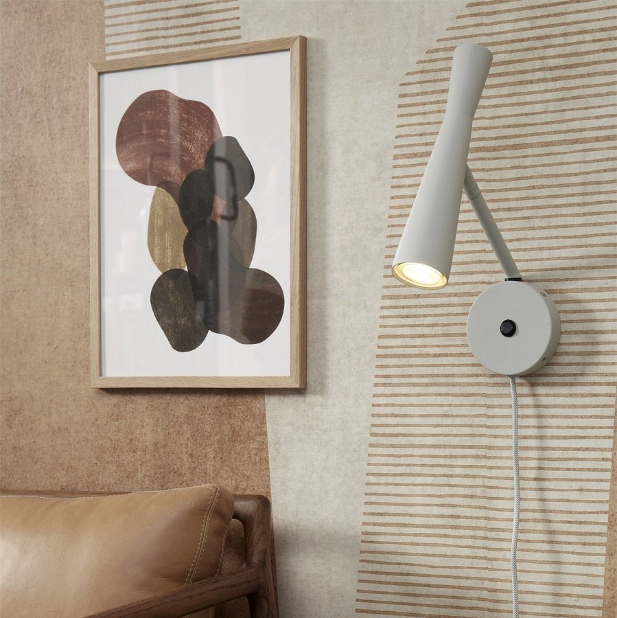 Applique Murale Bordeaux Spot Orientable Fer Gris Clair GU10