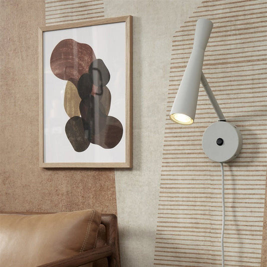 Applique Murale Bordeaux Spot Orientable Fer Gris Clair GU10