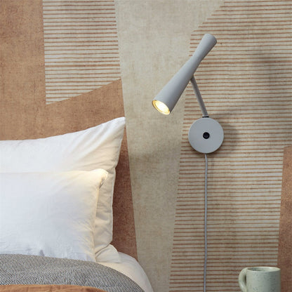 Applique Murale Bordeaux Spot Orientable Fer Gris Clair GU10
