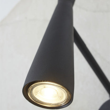 Applique Murale Bordeaux Noire Fer Spot Orientable GU10 34 cm