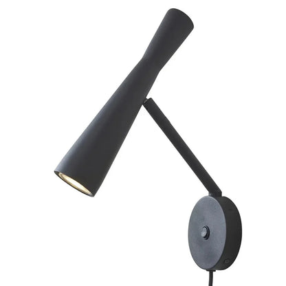 Applique Murale Bordeaux Noire Fer Spot Orientable GU10 34 cm
