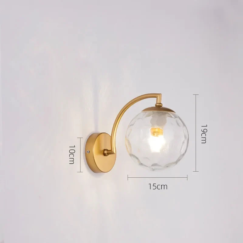 Applique Murale Boule Verre LED Nordique