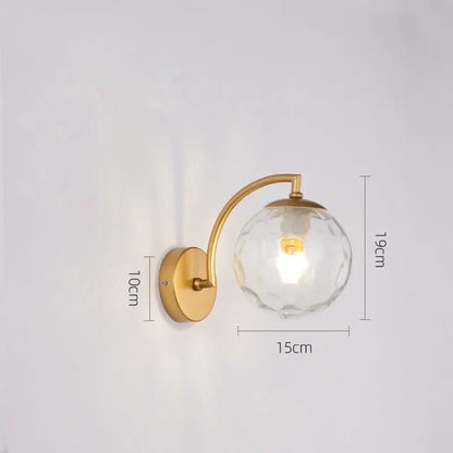 Applique Murale Boule Verre LED Nordique