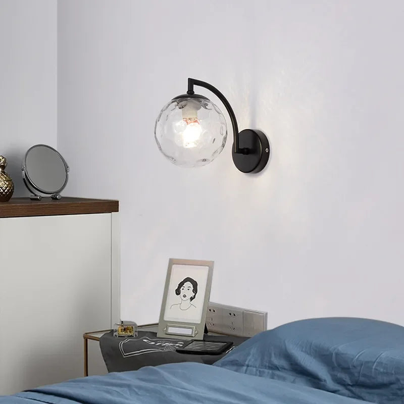 Applique Murale Boule Verre LED Nordique