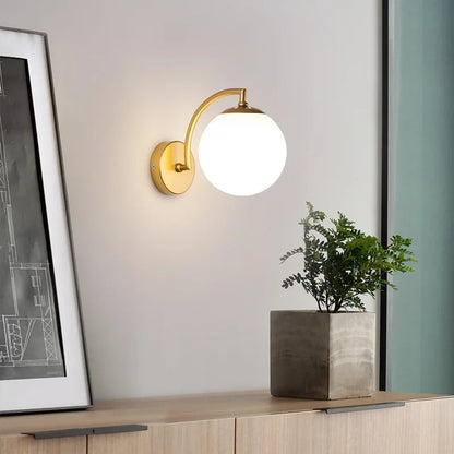 Applique Murale Boule Verre LED Nordique