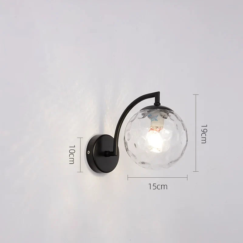 Applique Murale Boule Verre LED Nordique