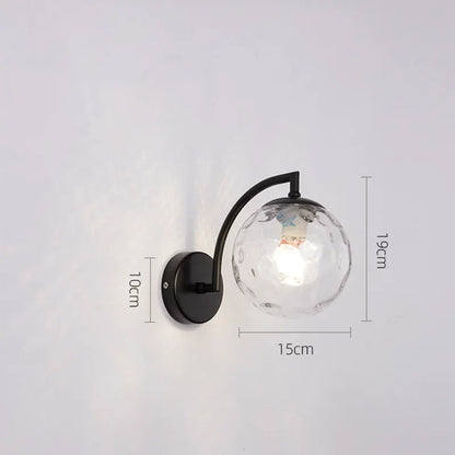 Applique Murale Boule Verre LED Nordique