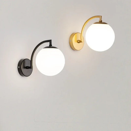 Applique Murale Boule Verre LED Nordique
