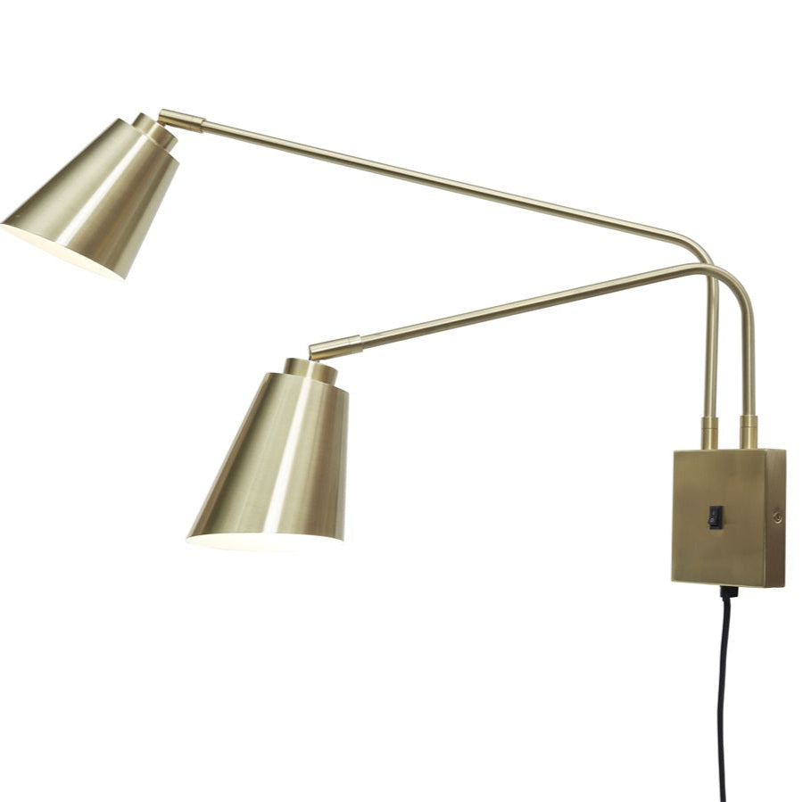 Applique Murale Bremen 2 Bras Fer Doré 135 cm
