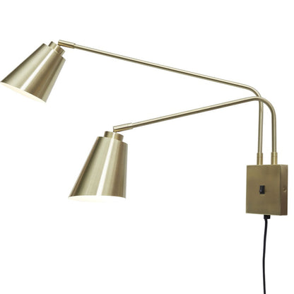 Applique Murale Bremen 2 Bras Fer Doré 135 cm