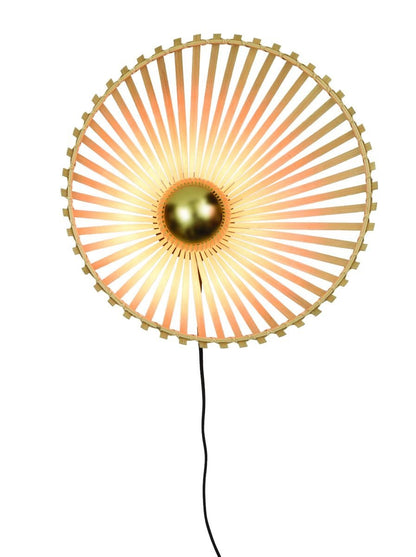 Applique Murale Bromo Bambou Tressé Soleil Naturel 60 cm