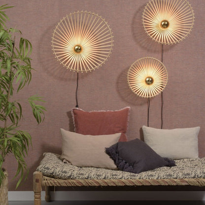 Applique Murale Bromo Bambou Tressé Soleil Naturel 60 cm