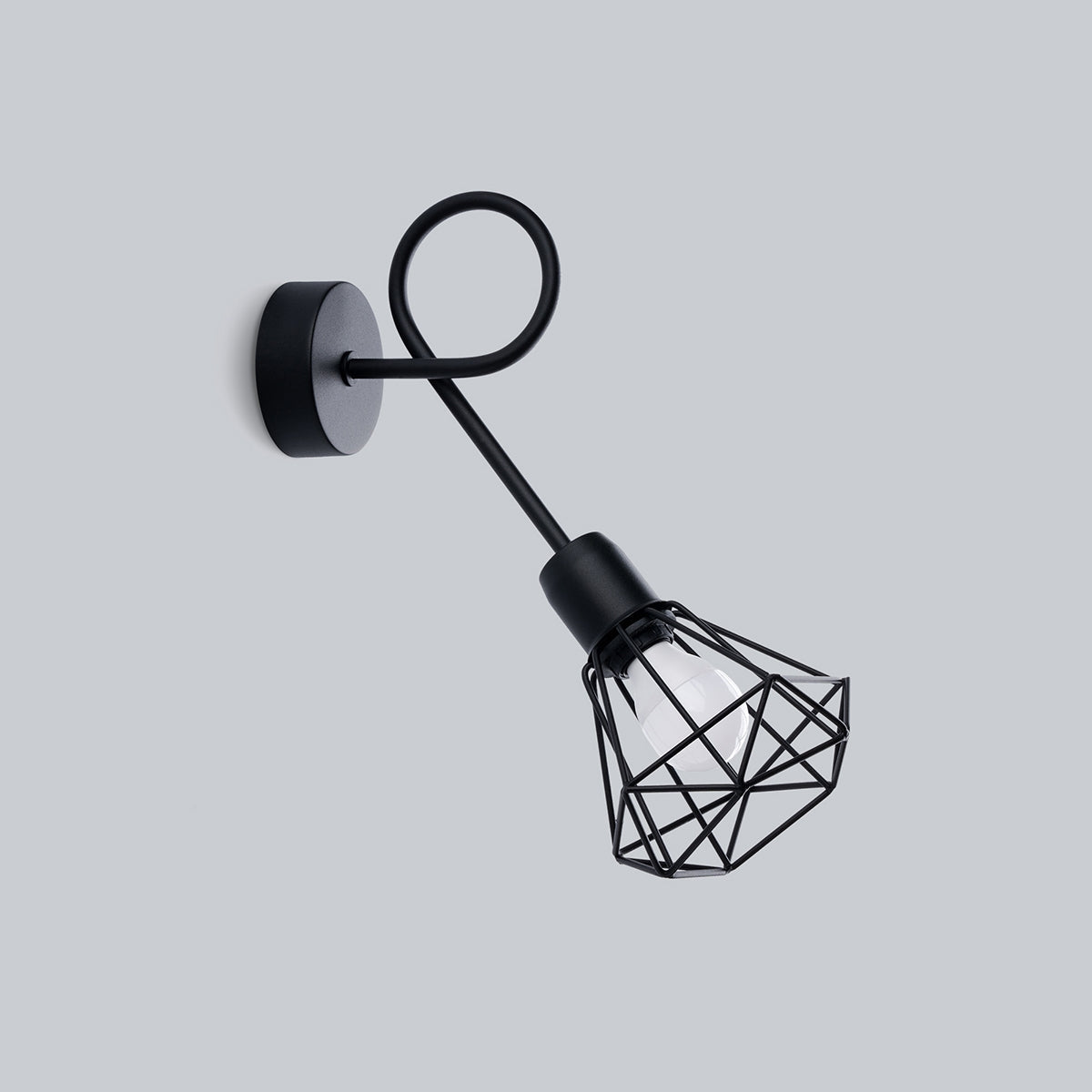 [EXP] Applique Murale Cage Filaire Acier Noir