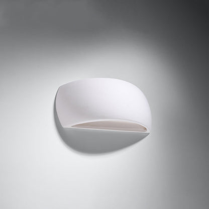 Applique Murale Carapace en Céramique Blanche