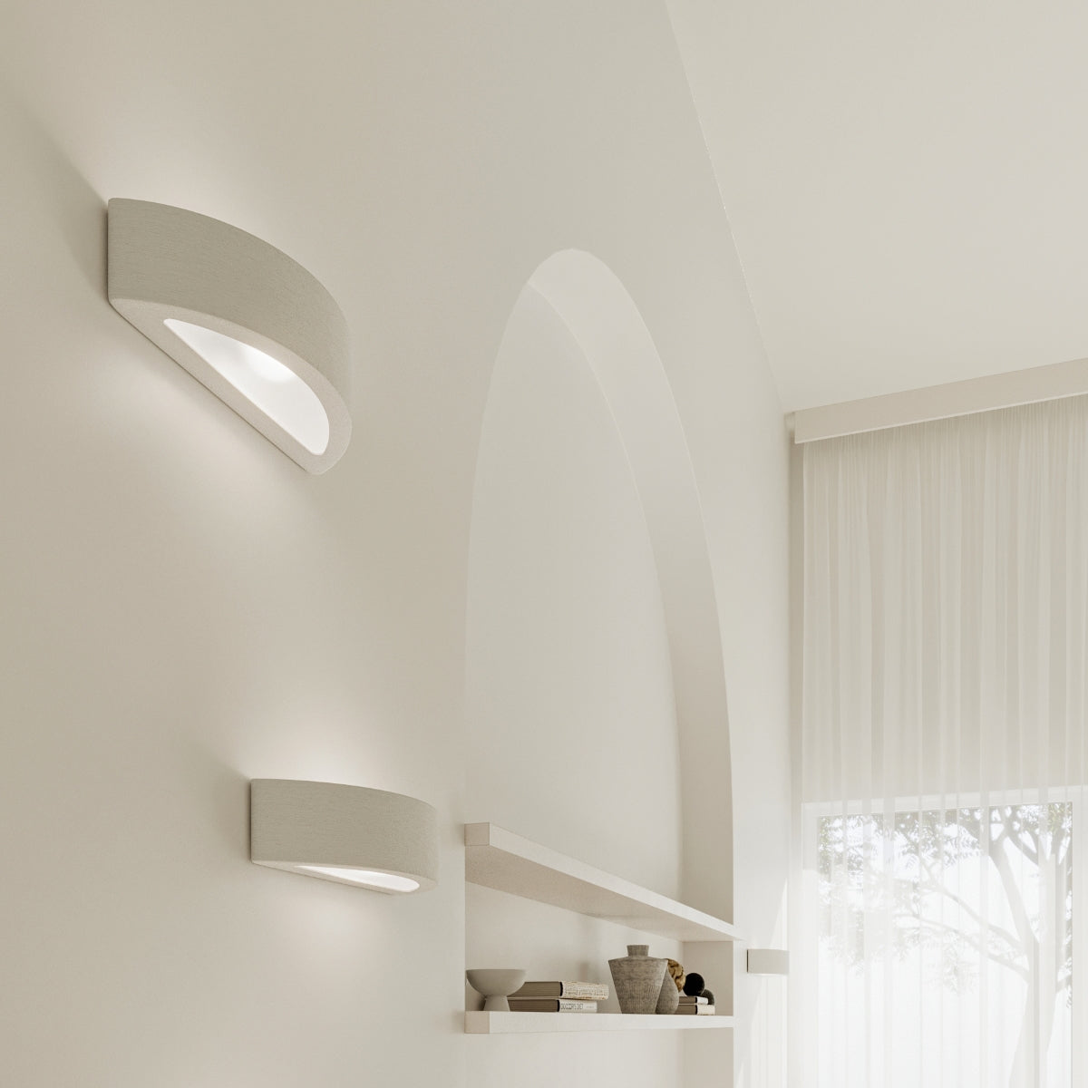 Applique Murale Céramique Demi-Cercle LED