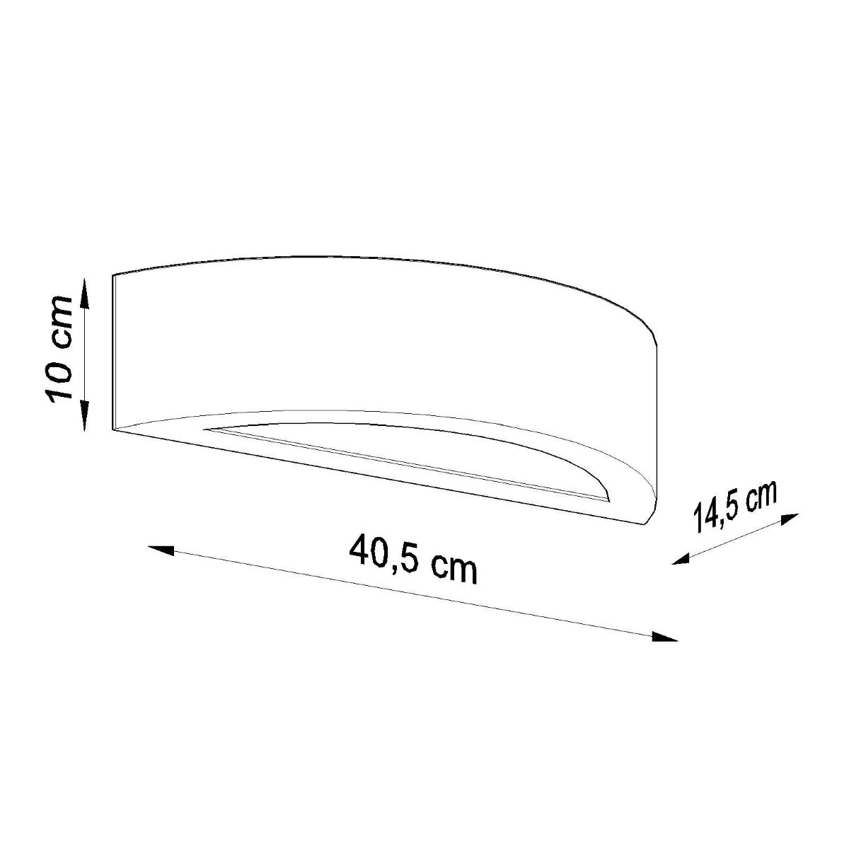 Applique Murale Céramique Demi-Cercle LED