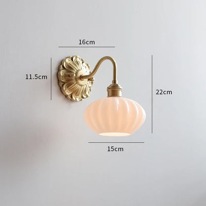 Applique Murale LED Cuivre et Céramique