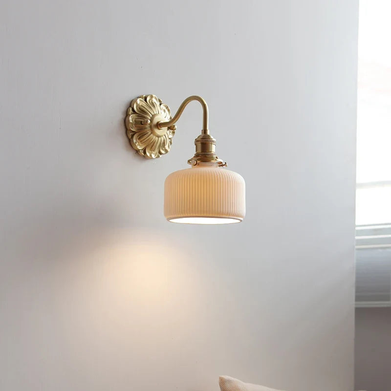 Applique Murale LED Cuivre et Céramique