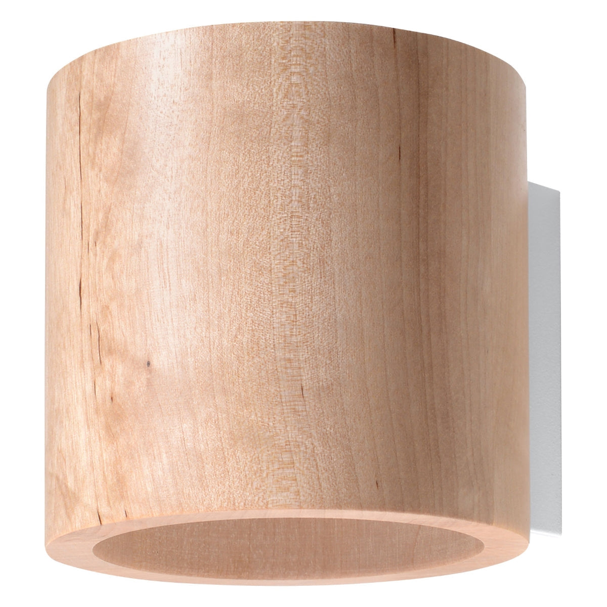 Applique Murale Cylindrique en Bois Naturel