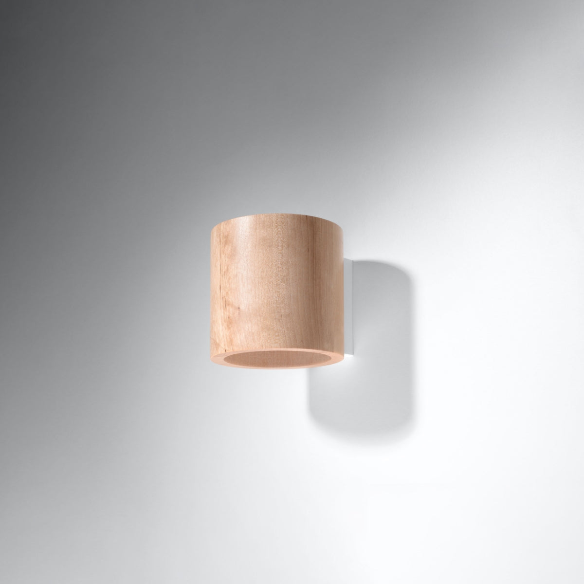 Applique Murale Cylindrique en Bois Naturel