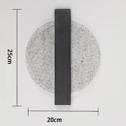 Applique Murale Disque Acrylique Effet Cristal LED Noire