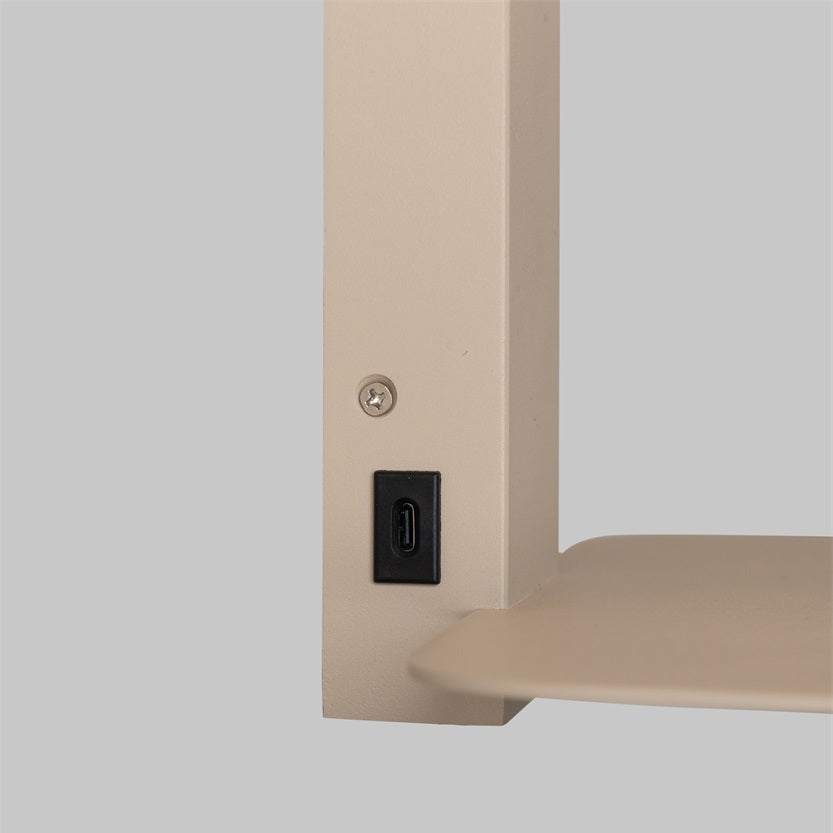 Applique Murale Florence Sable et Blanc en Fer et Coton