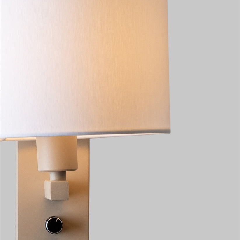 Applique Murale Florence Sable et Blanc en Fer et Coton