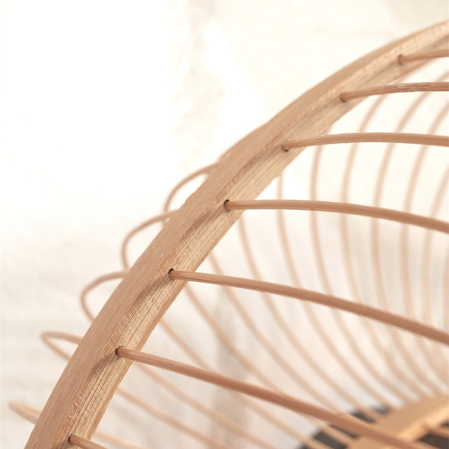 Applique Murale Hokkaido Bambou Naturel Ronde 25 cm