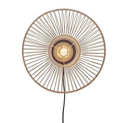 Applique Murale Hokkaido Bambou Naturel Ronde 25 cm