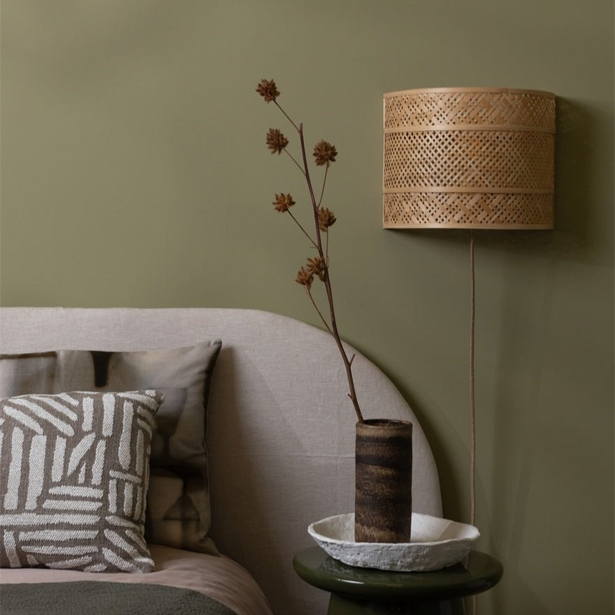 Applique Murale Langkawi Bambou Tressé Naturel 32 cm