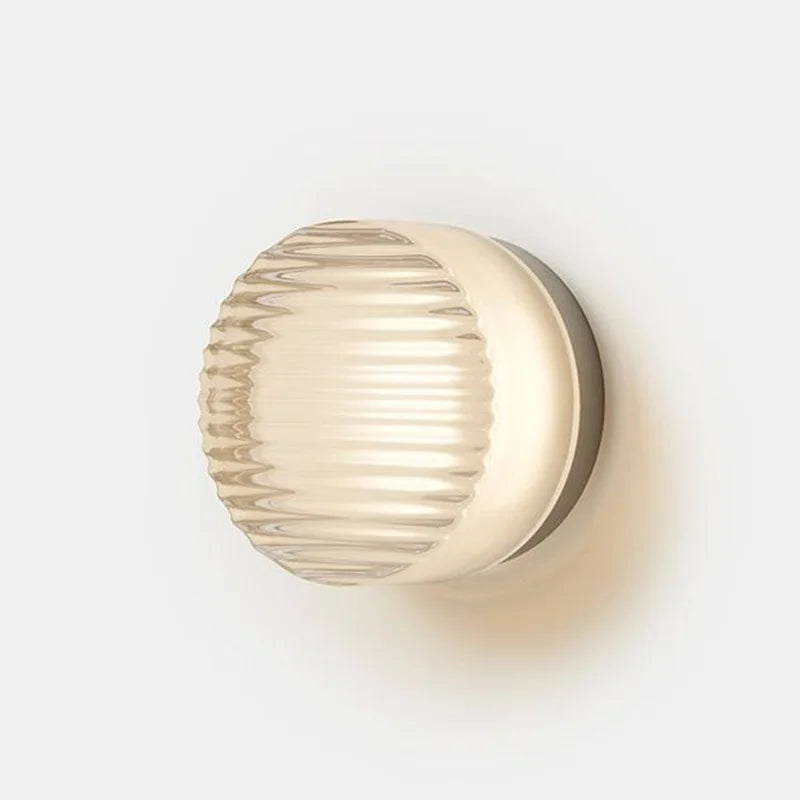 Applique Murale LED Boule Acrylique Ondulée