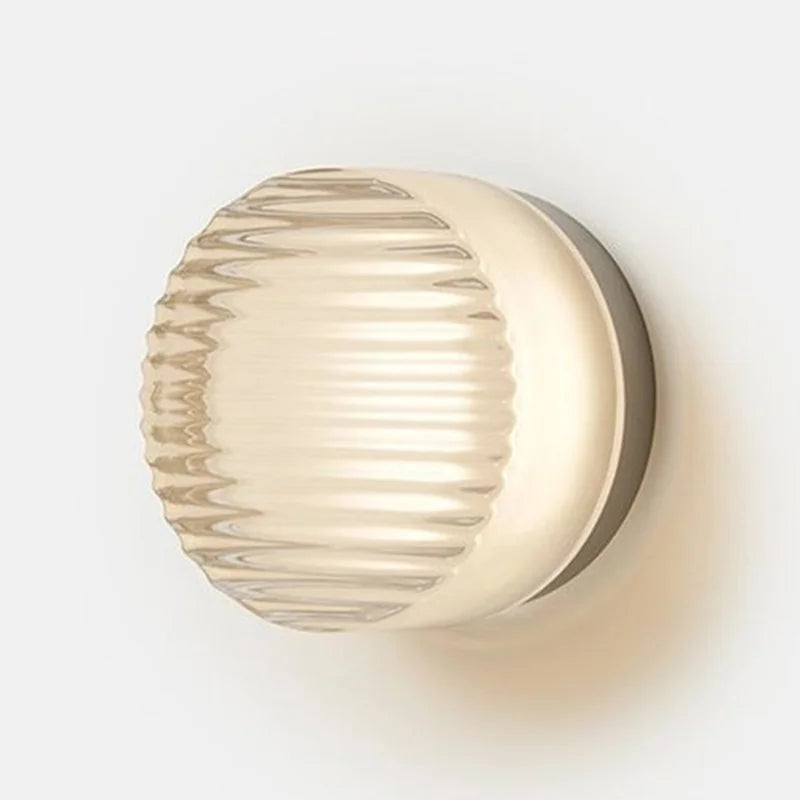 Applique Murale LED Boule Acrylique Ondulée