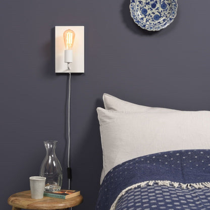 Applique Murale Madrid Fer Blanc Rectangulaire