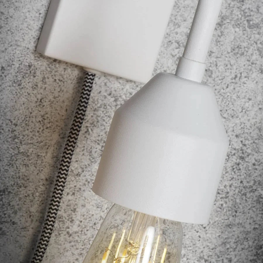 Applique Murale Madrid Fer Blanc Style Industriel S