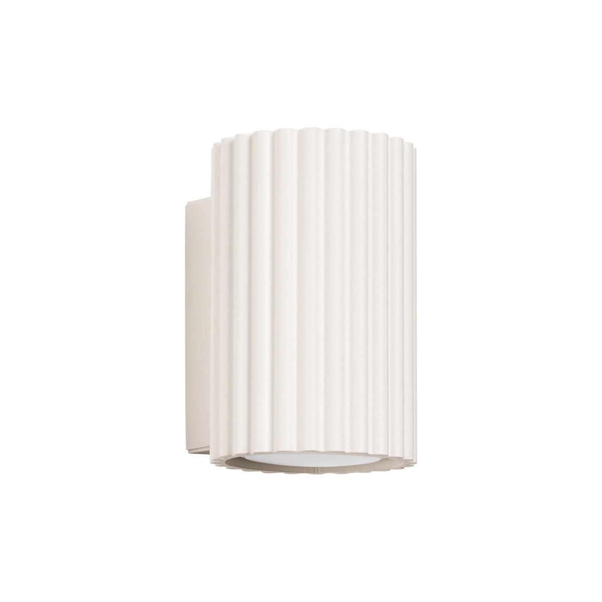 Applique Murale Oslo 10 cm en Aluminium Cannelé Beige