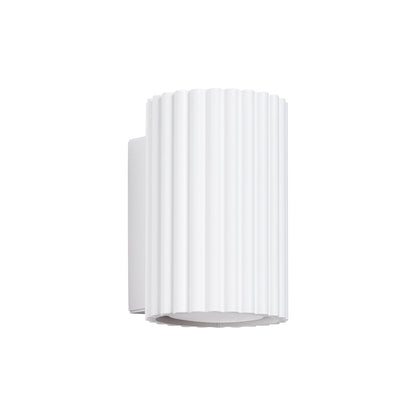 Applique Murale Oslo 10 cm en Aluminium Cannelé Blanc