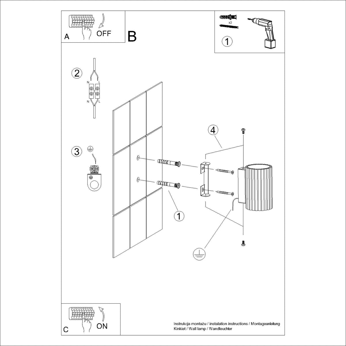 Applique Murale Oslo 10 cm en Aluminium Cannelé Blanc