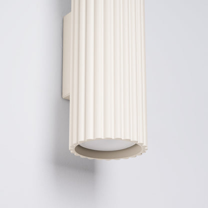 Applique Murale Oslo 20 cm en Aluminium Cannelé Beige