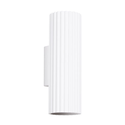Applique Murale Oslo 20 cm en Aluminium Cannelé Blanc