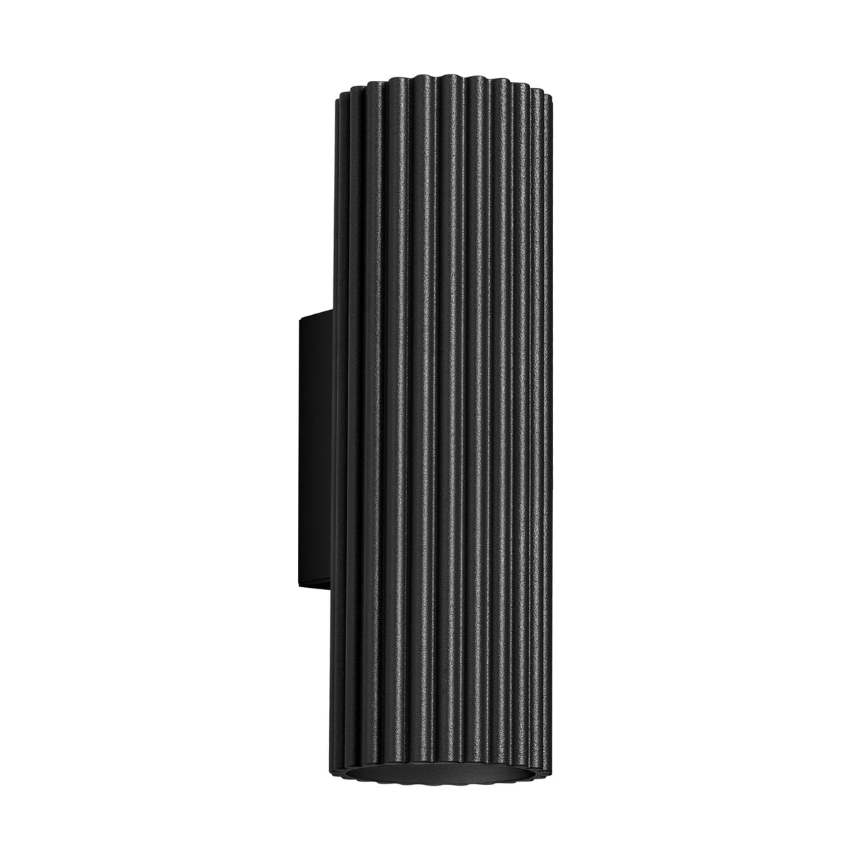 Applique Murale Oslo 20 cm en Aluminium Cannelé Noir
