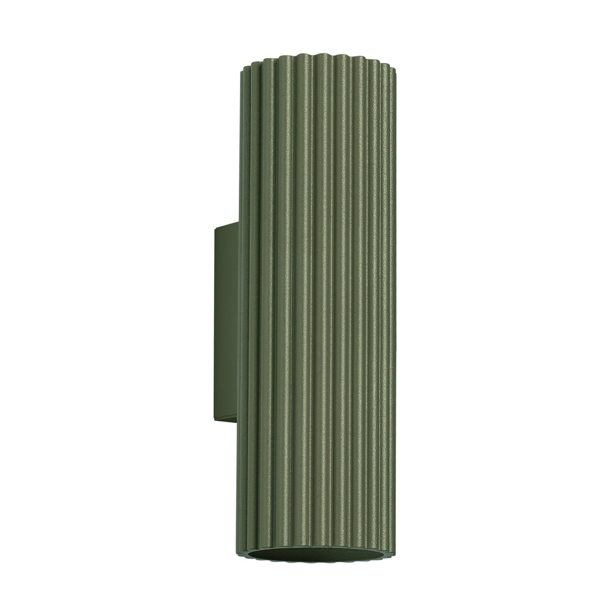 Applique Murale Oslo 20 cm en Aluminium Cannelé Vert Olive